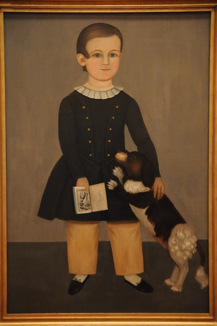 Young Boy with Dog - Samuel Miller 1850 - de Young Museum