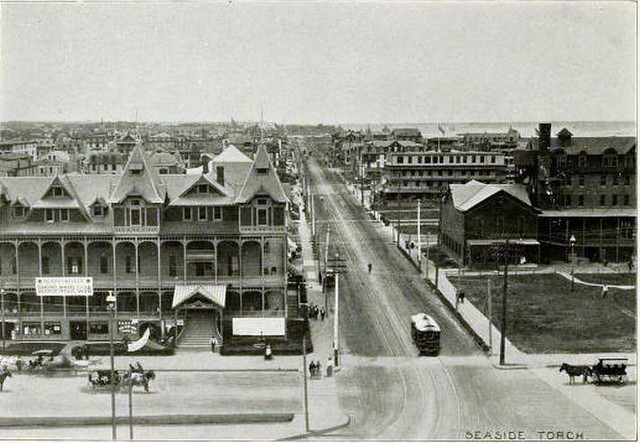 Asbury Park NJ 1902 - Kingsley Street looking north from Asbury Avenue
