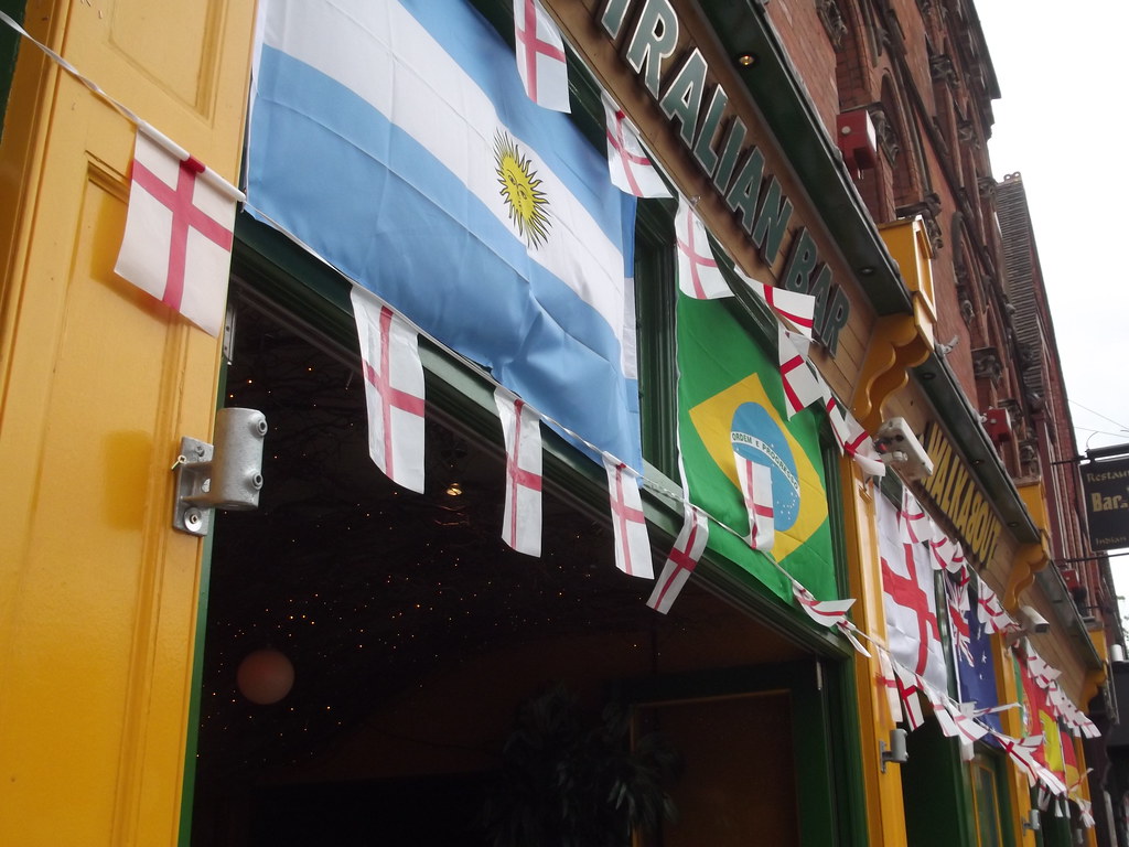 Walkabout - World Cup 2014 flags - Broad Street, Birmingham