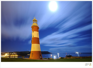 Lighthouse at night ( Plymouth UK)