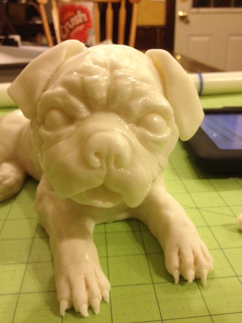 Pug Sculpture (Face before air brushing)