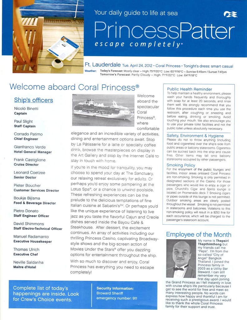 Coral Princess Patters: Panama Canal
