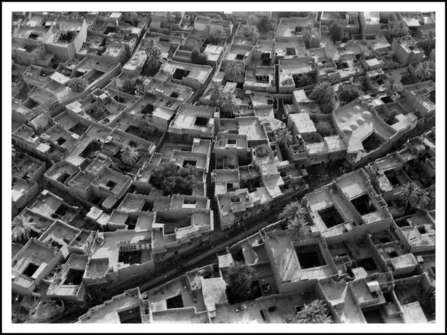 Air route to Baghdad via Amman and the desert. Baghdad looking down on houses in the heart of the old city of Haroun el-Rashid  - circa 1930's