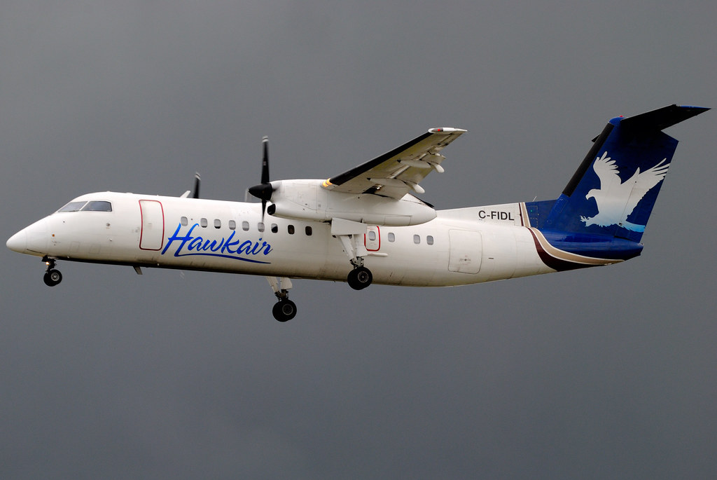 Hawkair HawkAir Dash-8-311 C-FIDL | Taken at YVR. | Nick N | Flickr