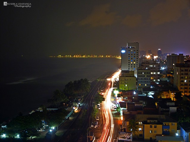 Night lights of colombo city