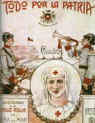 pelicula chilena Todo por la Patria, (o El girón de la bandera) de la  Frey Film   1920