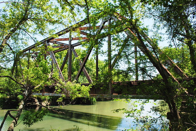 1903 Through Truss Railroad Bridge over Richland Creek, West of I-45, Richland, Texas 1206091321
