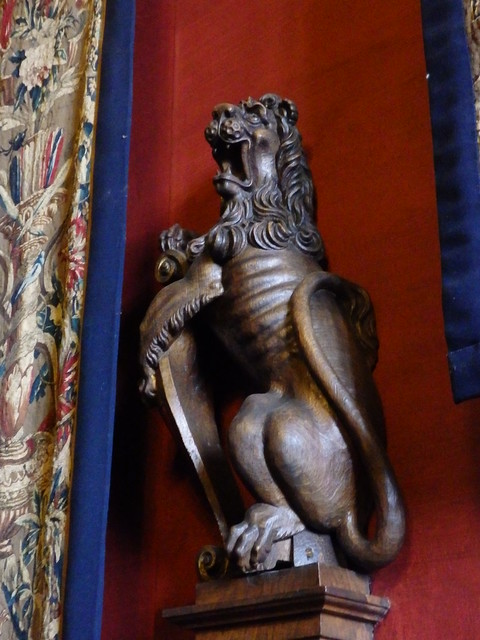 Carved lion, Hatfield House