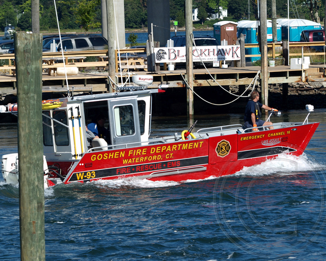 Goshen Fireboat on the Niantic River, Waterford CT