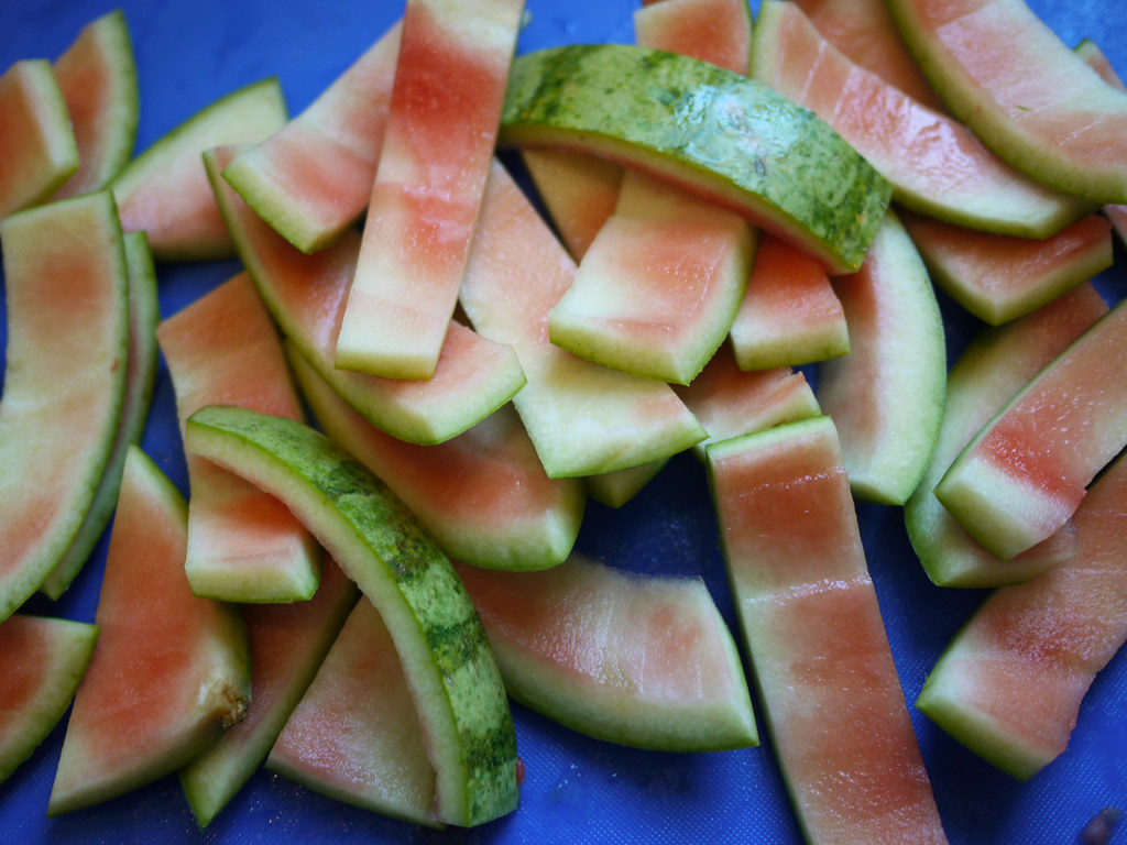 Watermelon Rind Preserves - Flesh removed | Rebecca Siegel | Flickr