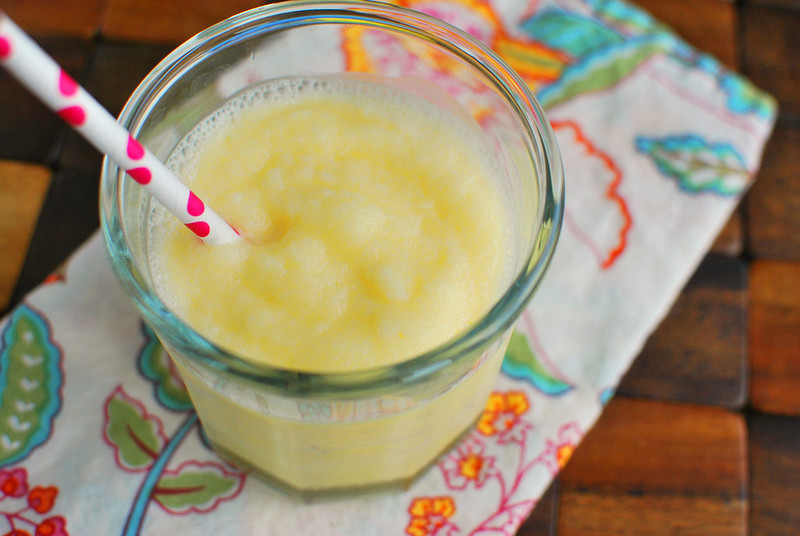 Skinny Frozen Pina Colada - don't give up your favorite frozen cocktail during bikini season! Easy 3 ingredient, low calorie pina coladas!