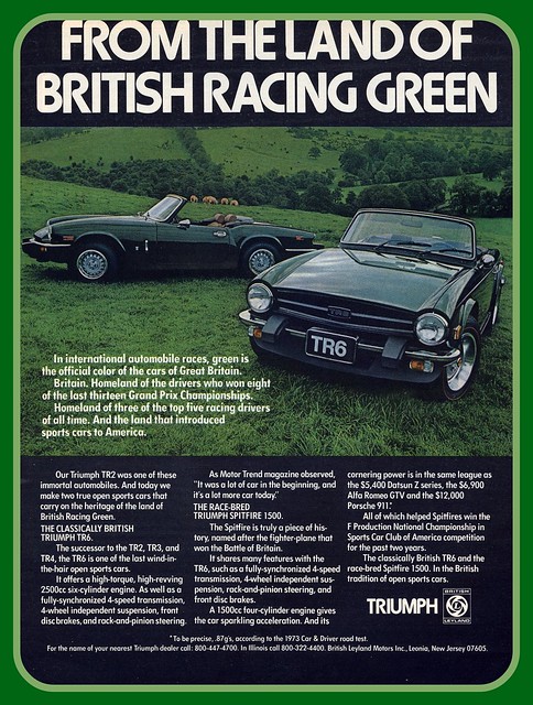 Triumph TR6 / Spitfire Ad