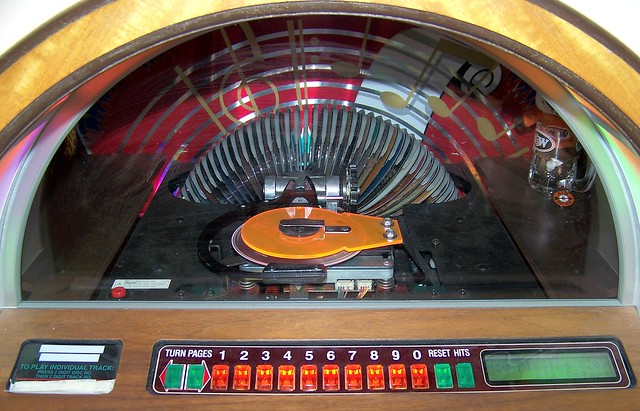 CD jukebox interior