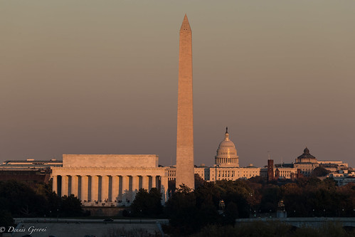 Waiting for the Super Moon by dngovoni, Note reflection off the newly renovated Capitol dome.capitol dc lincoln washingtonmonument landscape