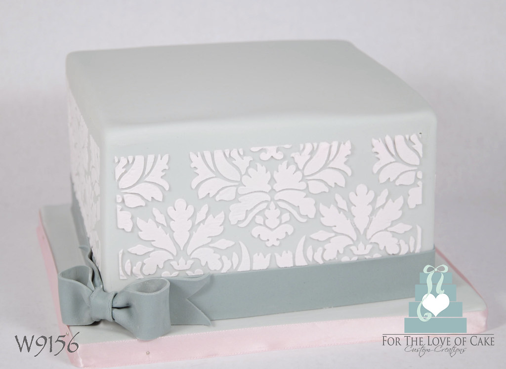 W9156-grey-pink-damask-wedding-cake-toronto-oakville