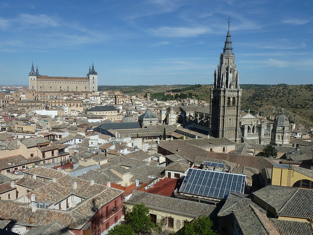 Toledo: Alcazar and Cathedral from San Ildefonso