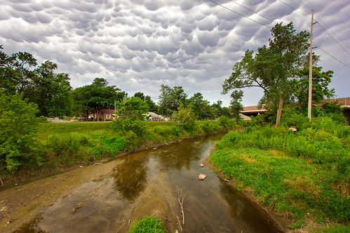 sky storm nature water clouds river landscape stream mammatus mammatusclouds munsterindiana littlecalumetriver