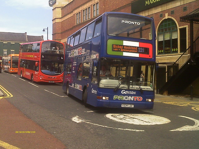 6034 V334 LGC GNE Pronto Plaxton President on the X21 to Bishop Auckland
