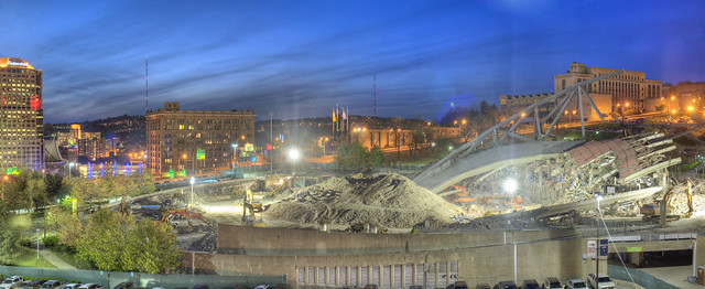 The demolition of the Civic Arena nears completion HDR