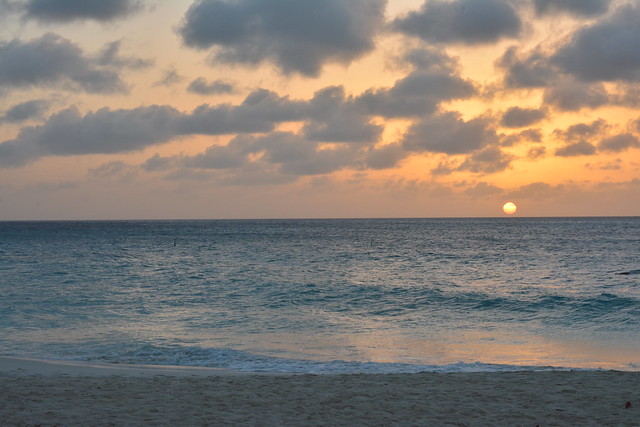 Sunset at Eagle Beach.
