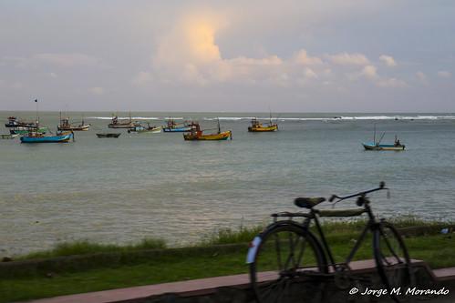 weligama southernprovince srilanka lk sea ocean bike cycling clouds coast boats