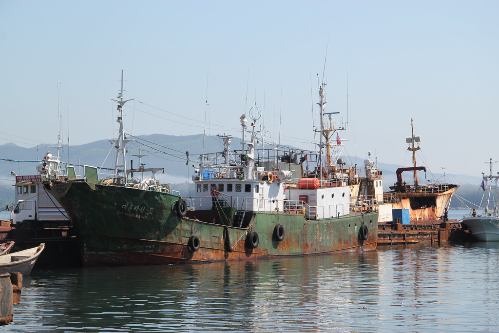 Fishing Boats Seafood Processing Factory Rason North Korea