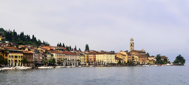 Panorama View of Salò, Lake Garda, Italy