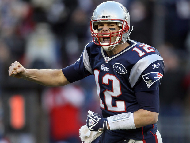 Tom Brady fist pump, Tom Brady pumped about scoring a touch…