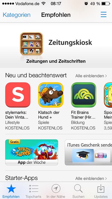Appstore iOS 7