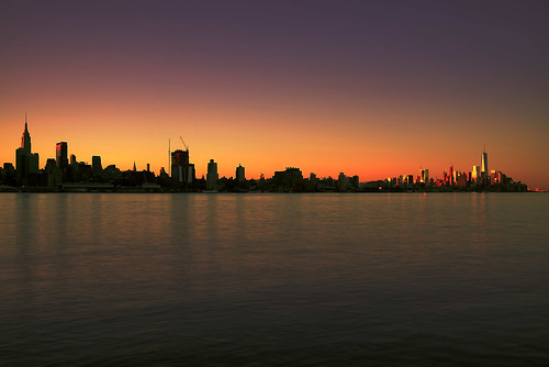 newyorkcity newyork reflection skyscraper sunrise river dawn cityscape manhattan midtown esb hudsonriver empirestatebuilding hdr worldtrade mudpig onepenn 1worldtrade oneworldtrade stevenkelley