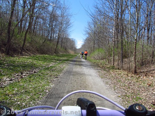 Biking on the Lehigh Valley Trail near Rochester, New York