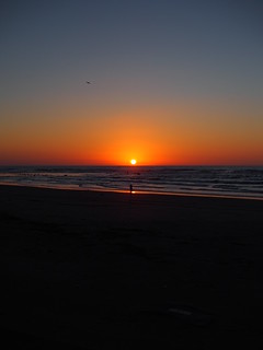 the sun set into the ocean