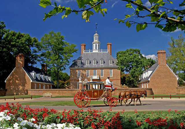 Governor's Palace with Carriage-Colonial Williamsburg Virginia 1569