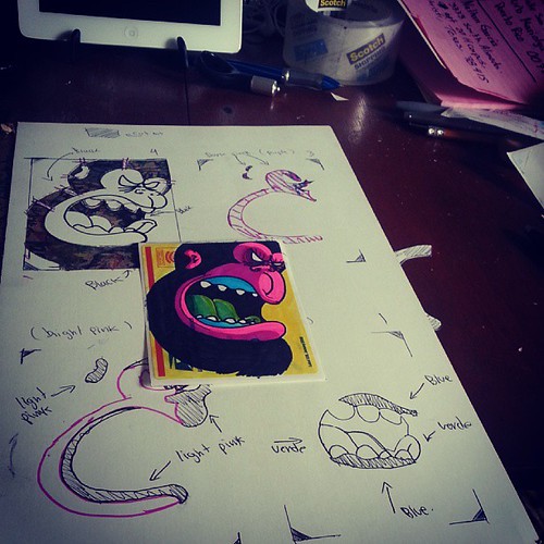 I'm trying to make this sticker into an multilayer stencil label 228 size.  :) #stickerfreeks #stickermad #stickertrade #stickertrades #stickerporn #graffitistickertrade #graffiti #graffitiart #graffitistickers #graffitislaps #graffitiblackbook #stickers | by changok9