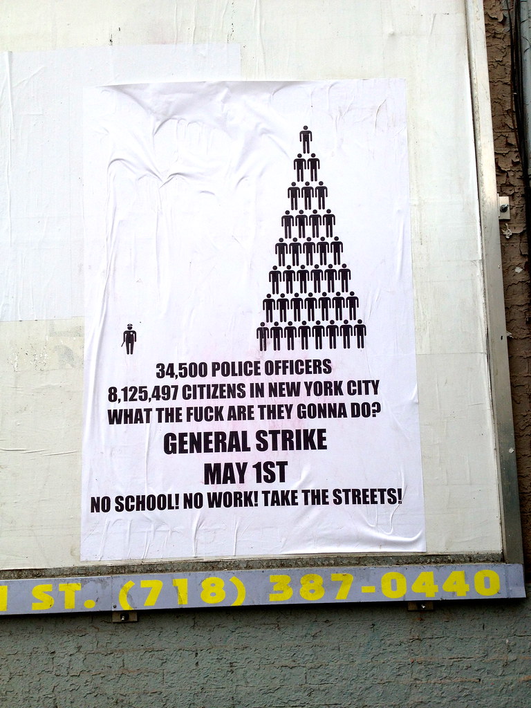 OWS poster outside the Bedford Ave stop on the L train | Flickr