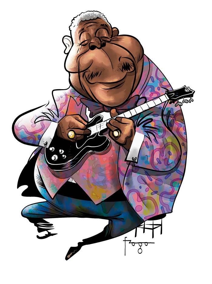Chora, Lucille! | Minha caricatura do rei do blues  … | Flickr