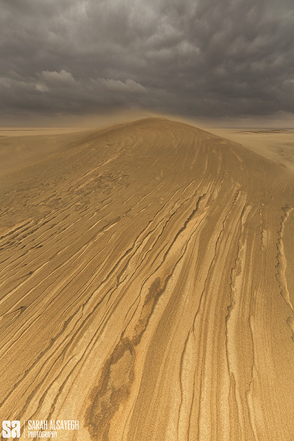 Kuwait - Alsalmi Desert - Blowing Sand and Texture With Dramatic Sky II