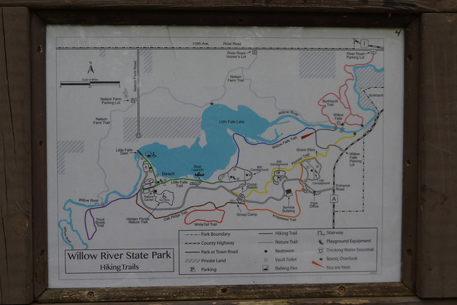 Park trail map Willow River State Park, WI
