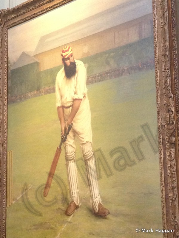 A painting of WG Grace in the Long Room at Lord's