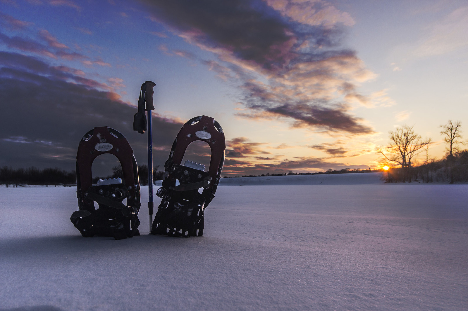 Snow Rackets at sunset