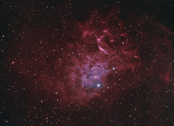 Flaming Star Nebula. IC 405.
