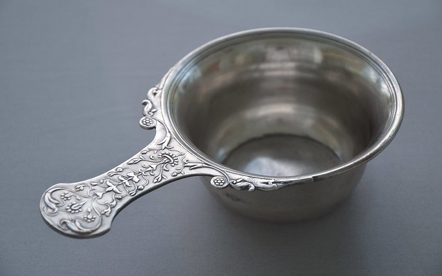 Small silver saucepan, Roman silverware, Museum het Valkhof, Nijmegen (Netherlands)