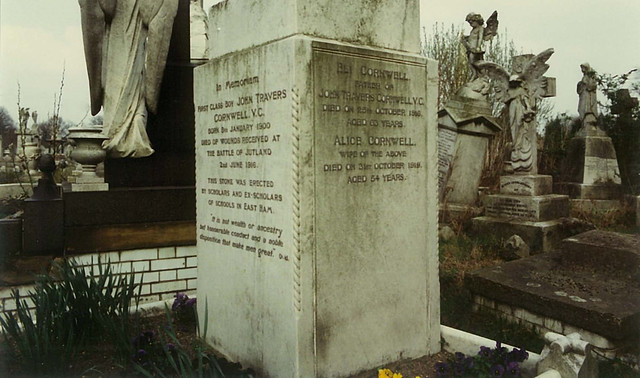 First Class Boy John Travers Cornwell VC, Manor Park Cemetery 29-03-91