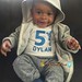Baby Dylan is 5 months and looking quite handsome in his Personalized Jersey. Thanks for the awesome picture. Do you want your own see? Visit my Etsy store or purchase by clicking on the link below https://www.etsy.com/listing/455609588/boys-sports-jersey