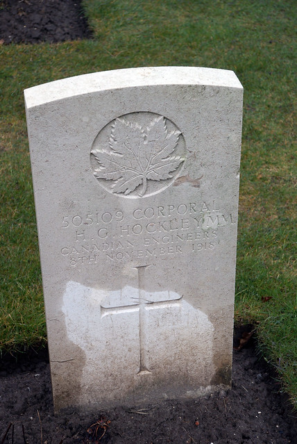 H.G. Hockley, Canadian Engineers, 1918, War Grave, Etaples
