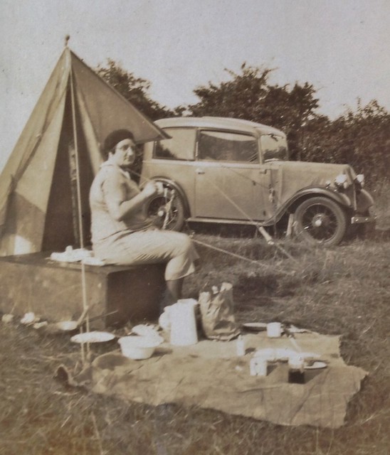 Glad (my grandmother) - camping and picnic, 1936