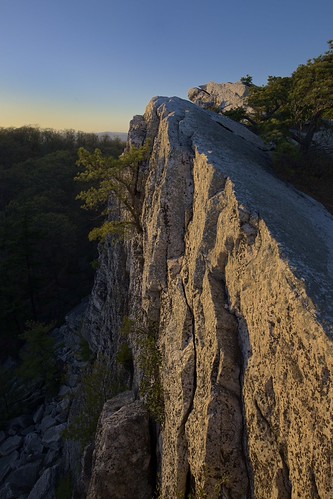 Bonticou Crag 3 by Michael Neil O'Donnell, sunset outcrop usa ny rock twilight cliffs gunks pinetrees newpaltz massif highfalls talus ulstercou