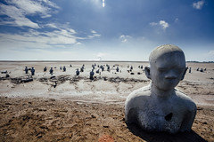 Lapindo Statues at Sidoarjo Mud Disaster