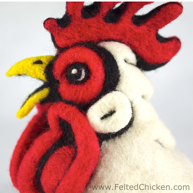 Felted Chicken Head 2