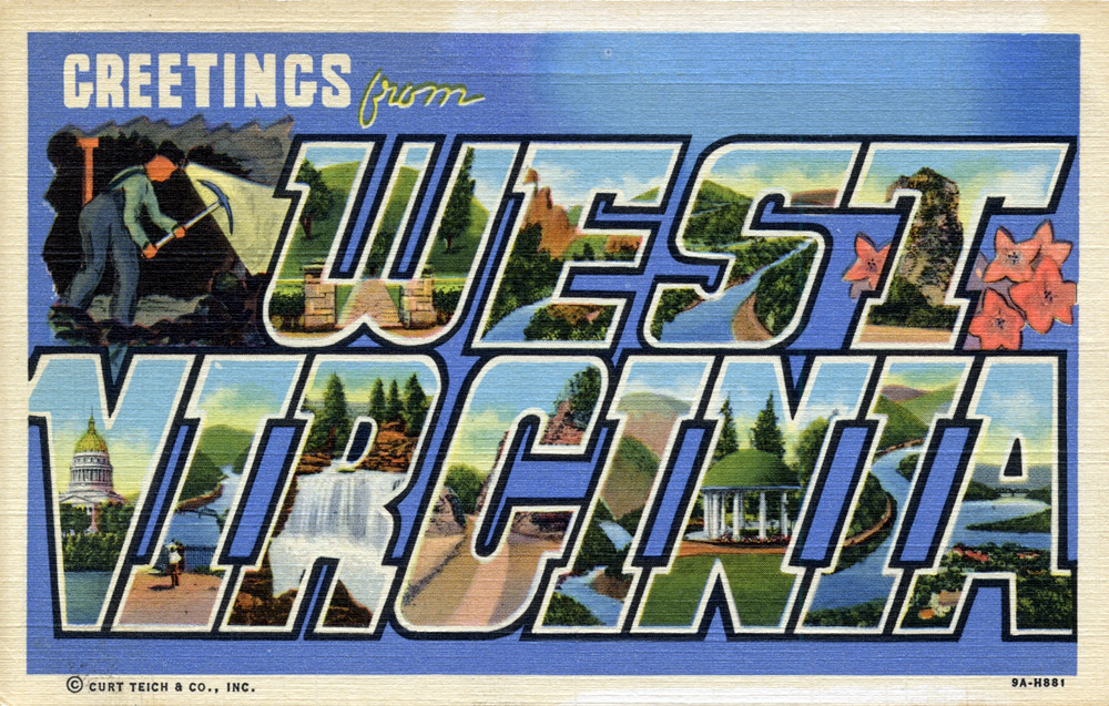 Greetings from West Virginia - Large Letter Postcard